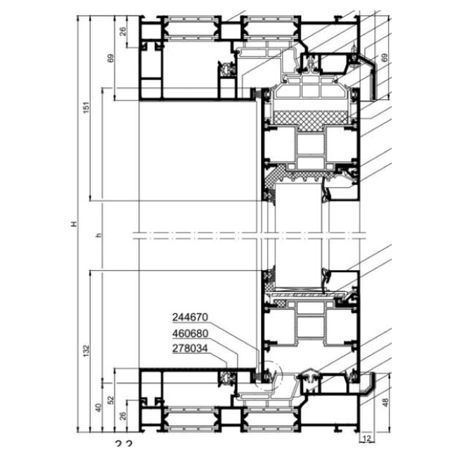 Schüco_ASE_80_poprecni_presek